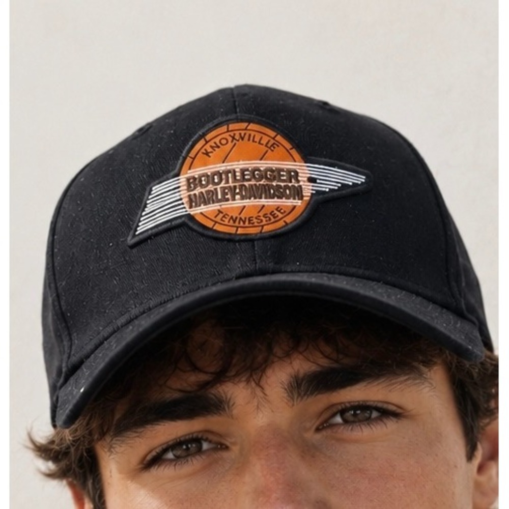 Harley-Davidson Baseball Cap Mens OSFA Black Good Bootlegger Knoxville TN Hat
